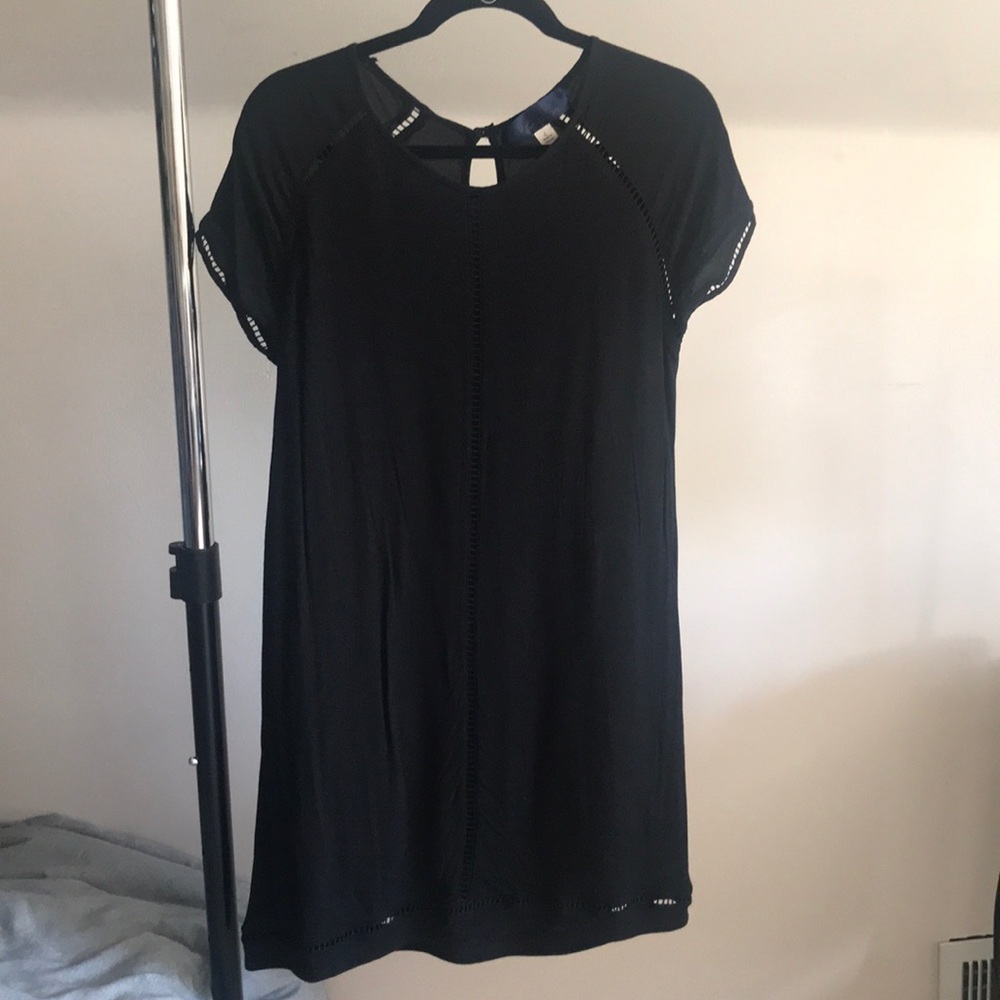 Francesca's Black Mini Formal T-Shirt Dress